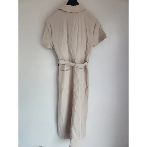 NWT Anthropologie The Colette Wrap Midi Dress by Maeve Size L Honey #9H422 - Picture 6 of 12